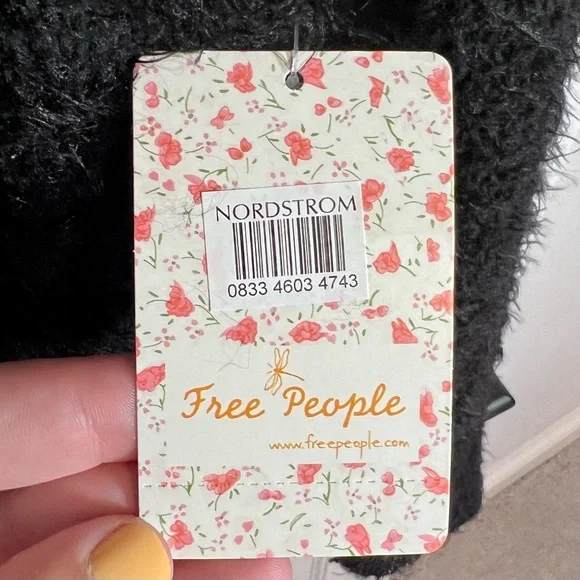 Free People | Icing V-Neck Sweater, Black, Size M - NWT - Picture 10 of 13